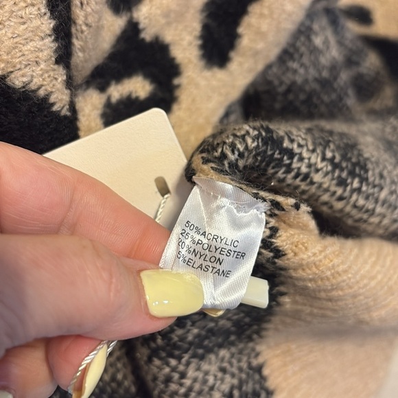 NWT Comfy Luxe women’s tan camel black leopard long cardigan ONE SIZE super soft - Picture 8 of 13